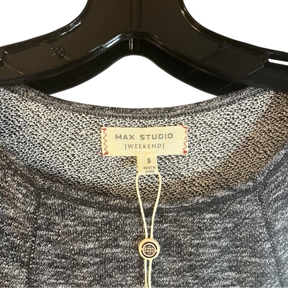 Max Studio Weekend Charcoal Space Dye French Terry Knit Dress Sleeveless Sz S - Picture 4 of 8